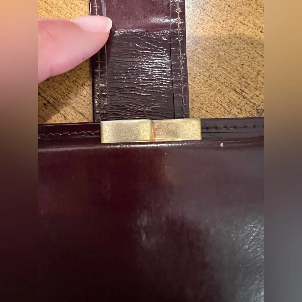 Christian Dior Burgundy Suede Wallet vintage w/ kisslock
